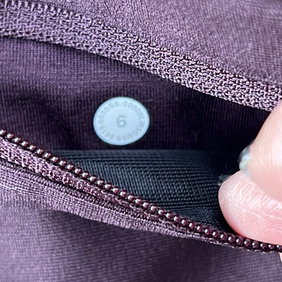 Lululemon In Focus Run Zoned Compression Tight Plum Shadow Size 6 - Picture 3 of 13